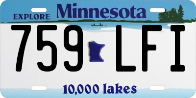 MN license plate 759LFI