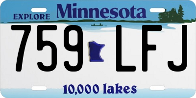 MN license plate 759LFJ