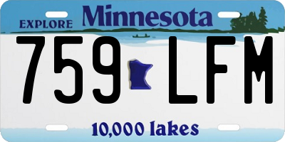 MN license plate 759LFM