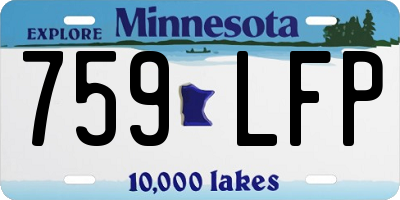 MN license plate 759LFP