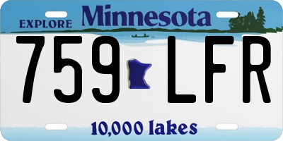 MN license plate 759LFR