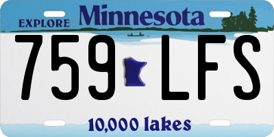 MN license plate 759LFS