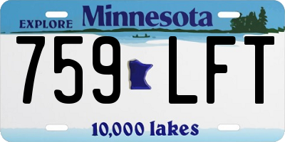 MN license plate 759LFT