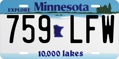MN license plate 759LFW