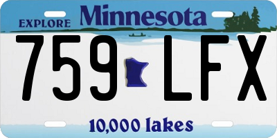 MN license plate 759LFX