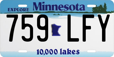 MN license plate 759LFY