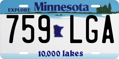 MN license plate 759LGA