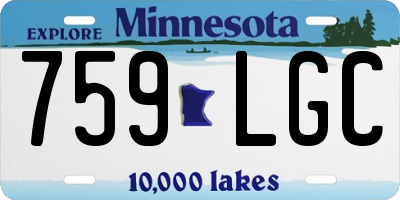 MN license plate 759LGC