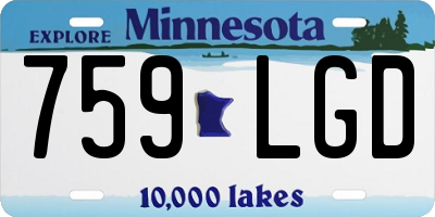 MN license plate 759LGD