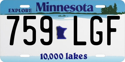 MN license plate 759LGF