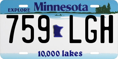 MN license plate 759LGH