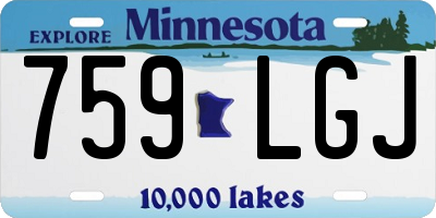 MN license plate 759LGJ
