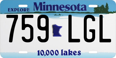 MN license plate 759LGL
