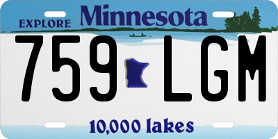 MN license plate 759LGM