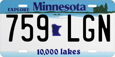 MN license plate 759LGN