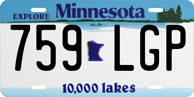 MN license plate 759LGP
