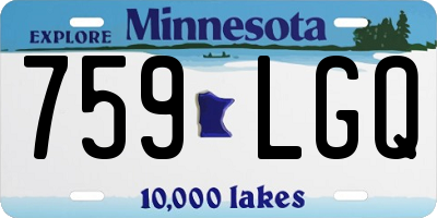 MN license plate 759LGQ