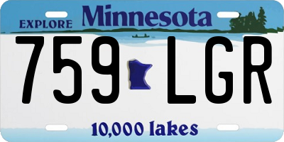 MN license plate 759LGR