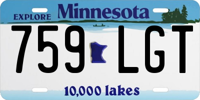 MN license plate 759LGT