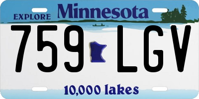 MN license plate 759LGV