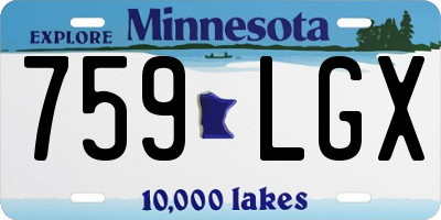 MN license plate 759LGX