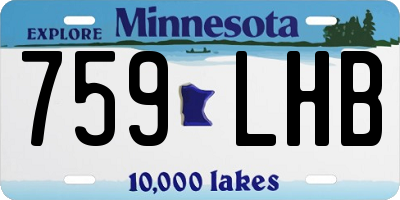 MN license plate 759LHB