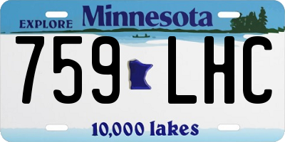 MN license plate 759LHC