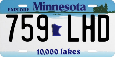 MN license plate 759LHD