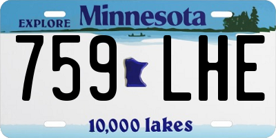 MN license plate 759LHE
