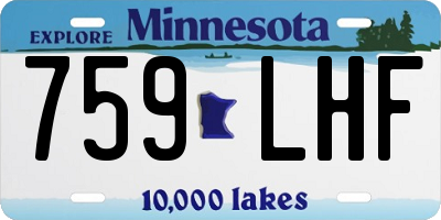 MN license plate 759LHF