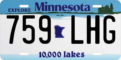 MN license plate 759LHG