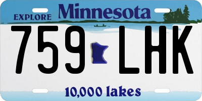 MN license plate 759LHK