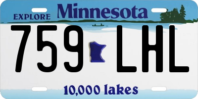 MN license plate 759LHL