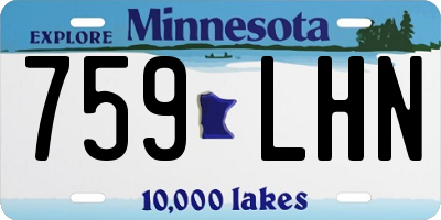 MN license plate 759LHN