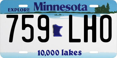 MN license plate 759LHO