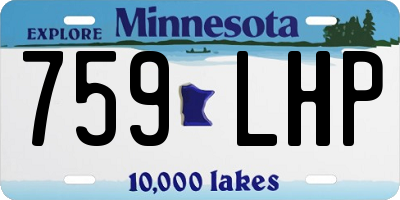 MN license plate 759LHP