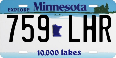 MN license plate 759LHR