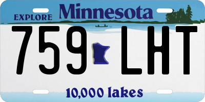 MN license plate 759LHT