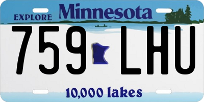 MN license plate 759LHU