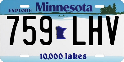 MN license plate 759LHV