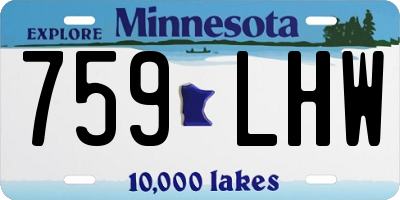 MN license plate 759LHW