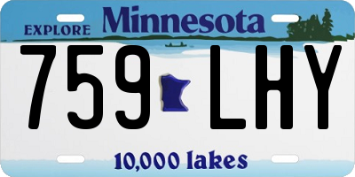 MN license plate 759LHY