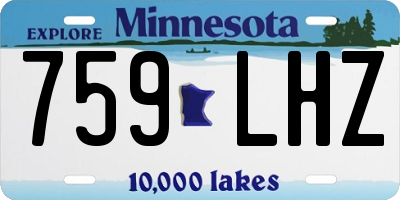 MN license plate 759LHZ
