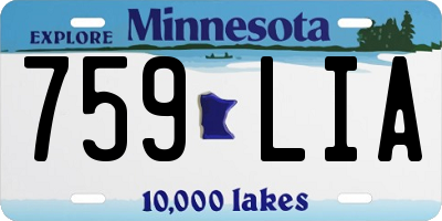 MN license plate 759LIA