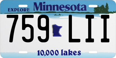 MN license plate 759LII