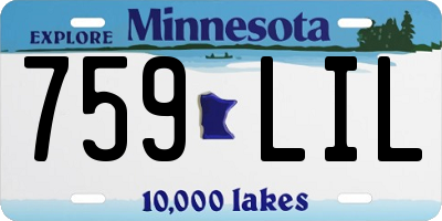 MN license plate 759LIL