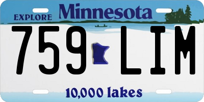 MN license plate 759LIM