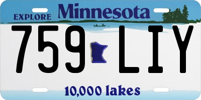 MN license plate 759LIY