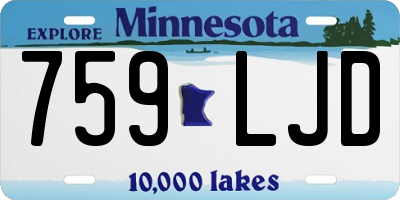 MN license plate 759LJD