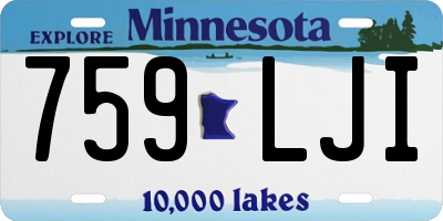 MN license plate 759LJI